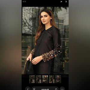 Beautiful black silk dress